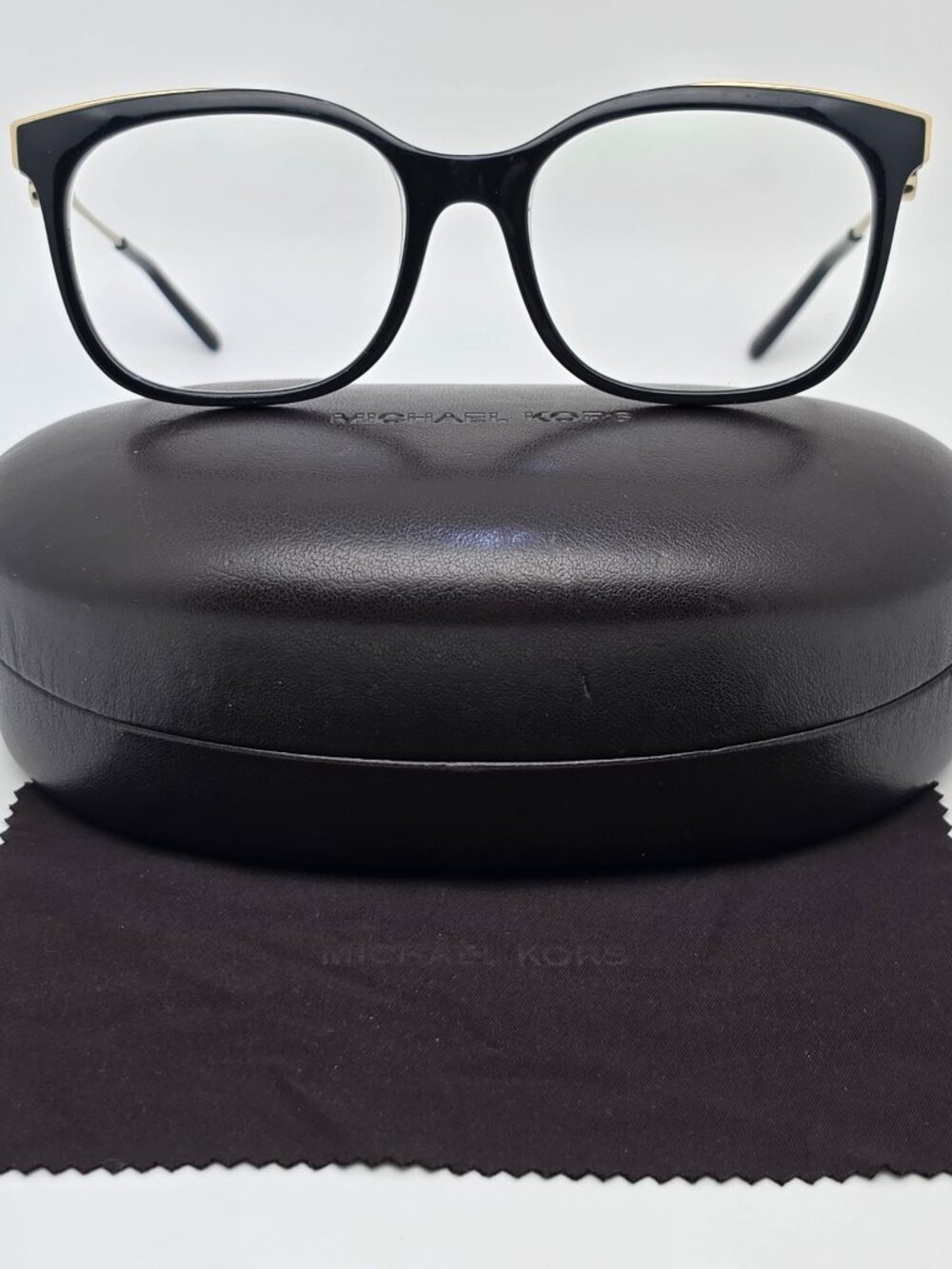 Michael Kors MK4076U Rome 3332 Black Gold Cat Eye Eyeglasses Frame w/ Case 54mm